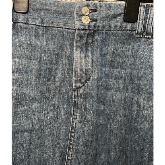 Vtg GAP Limited Edition Medium Wash Blue Denim Knee Pencil Skirt 4 Pockets Size6 - Picture 2 of 9